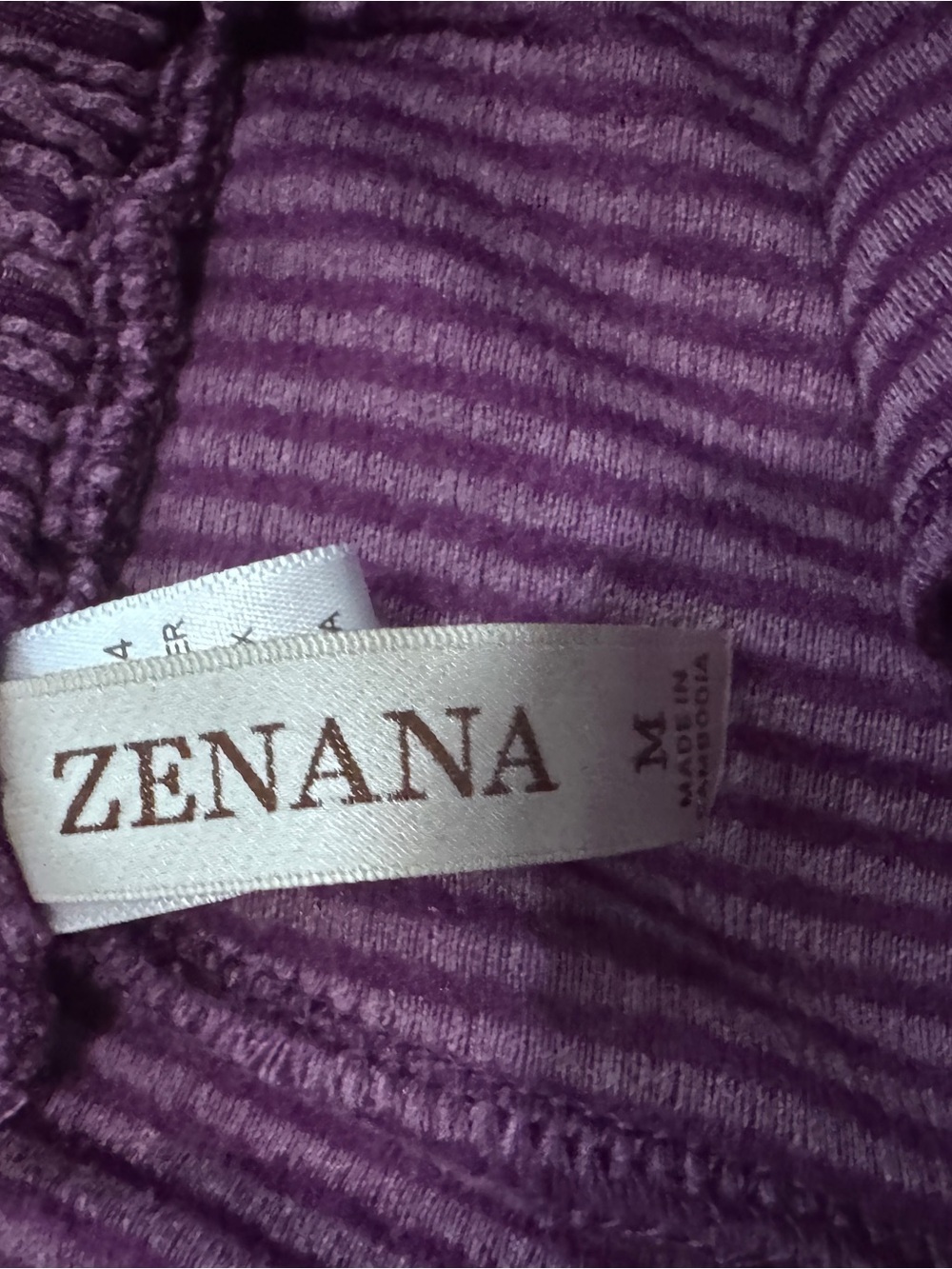 NWOT-Zenana Outfitters Purple Ribbed Knit Top & Shorts- Cozy Casual Wear-Medium - Picture 3 of 7